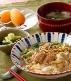 ウナギの卵とじの献立