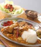 さっぱりチキンカレーの献立