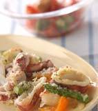 イカと野菜のパン粉焼きの献立