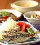 小アジの唐揚げの献立