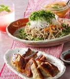 シャキシャキ餃子の献立