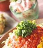 フワフワ卵ピリ辛ソースの献立