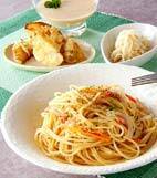 大根コンビーフのパスタの献立