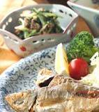 小アジの唐揚げの献立