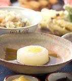 赤みそとユズみそのふろふき大根の献立