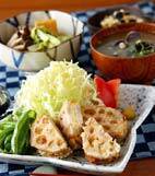 レンコンのはさみ揚げの献立