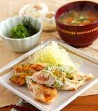 ささ身タラコはさみ揚げの献立