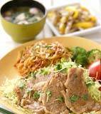 豚肉のショウガ焼きの献立