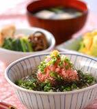 ネギトロ丼の献立