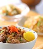 さっぱり牛丼の献立