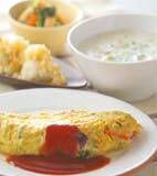 タコのオムレツの献立
