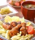 「骨付き鶏肉の味唐揚げ」の献立