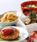 ポテト入りハンバーグの献立