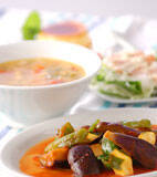 夏野菜炒めの献立