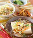 豆腐の野菜あんの献立