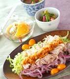 ゆで鶏のネギソースの献立