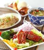 梅風味のスペアリブの献立