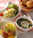 鶏肉のオレンジソースの献立