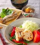 レンコンのはさみ揚げの献立