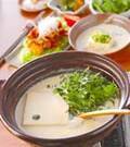 「豆乳の湯豆腐」の献立