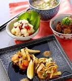 サツマイモのかき揚げの献立