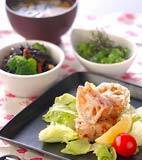 レンコンのはさみ揚げの献立