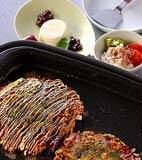 二種類のお好み焼きの献立