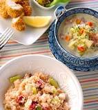 アスパラのリゾットの献立