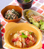 コンビーフ炒めの献立