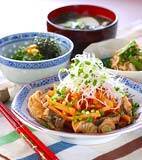 揚げサバ甘酢あんの献立