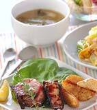 スペアリブペッパー焼きの献立