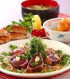 カツオのたたきの献立