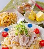 冷シャブうどんの献立