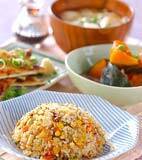 鮭チャーハンの献立