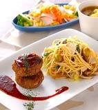 レンコンバーグの献立