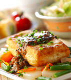 豆腐ステーキ・みそ味の献立