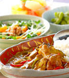 チキンココナッツカレーの献立