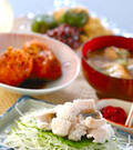 「お造り・ハモの落とし」の献立