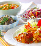 エビのアーモンド揚げの献立