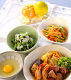 鶏肉のすき焼き風煮物の献立