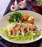 レンジ蒸し鶏の献立