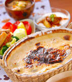 キノコのグラタンの献立