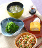 炊き込み玄米ご飯の献立