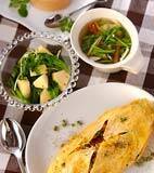 ウナギのオムライスの献立