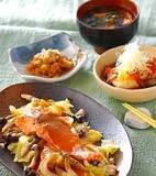 鮭と野菜の蒸し煮の献立