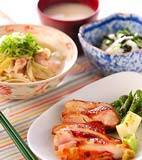 鶏の照り焼きの献立