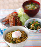 アサリ玄米丼の献立