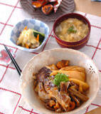 鯛のあら炊きの献立