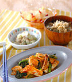 イカの中華炒めの献立