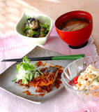 サバの梅風味照り焼きの献立